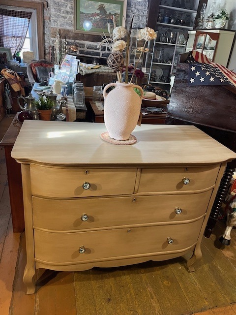 Wooden table with storage